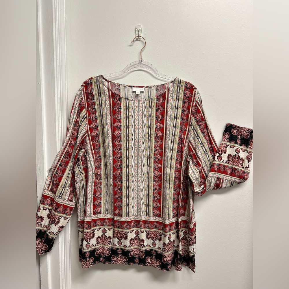 J. Jill Multicolor Striped Blouse